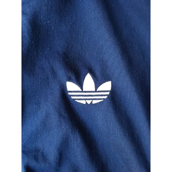 Adidas Track Jacket Mens Large Embroidered Navy Blue Full Zip Pockets Vintage - Picture 3 of 9